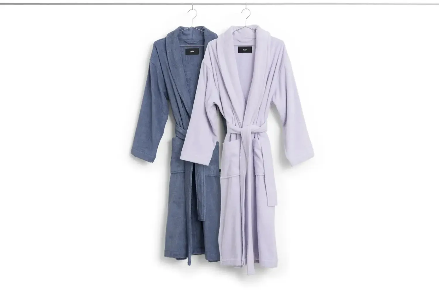 - Mono Bathrobe / badekåbe - M/L - Steel Blue - Steel blue^Hay Clearance