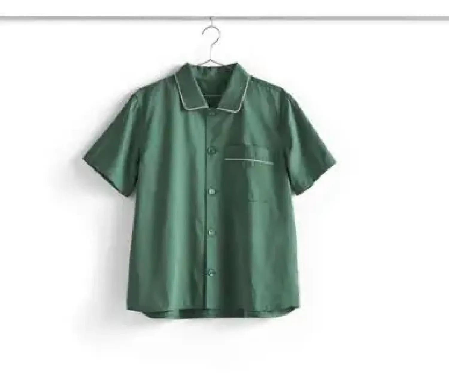 - Outline Pyjama - Kortærmet Shirt - M/L - Emerald Green*Hay Best
