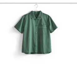 - Outline Pyjama - Kortærmet Shirt - S/M - Emerald Green^Hay Best