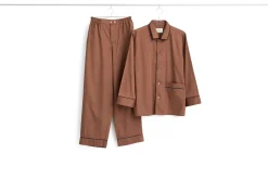 - Outline Pyjama - Langærmet Shirt - M/L - Milk Chocolate*Hay Sale