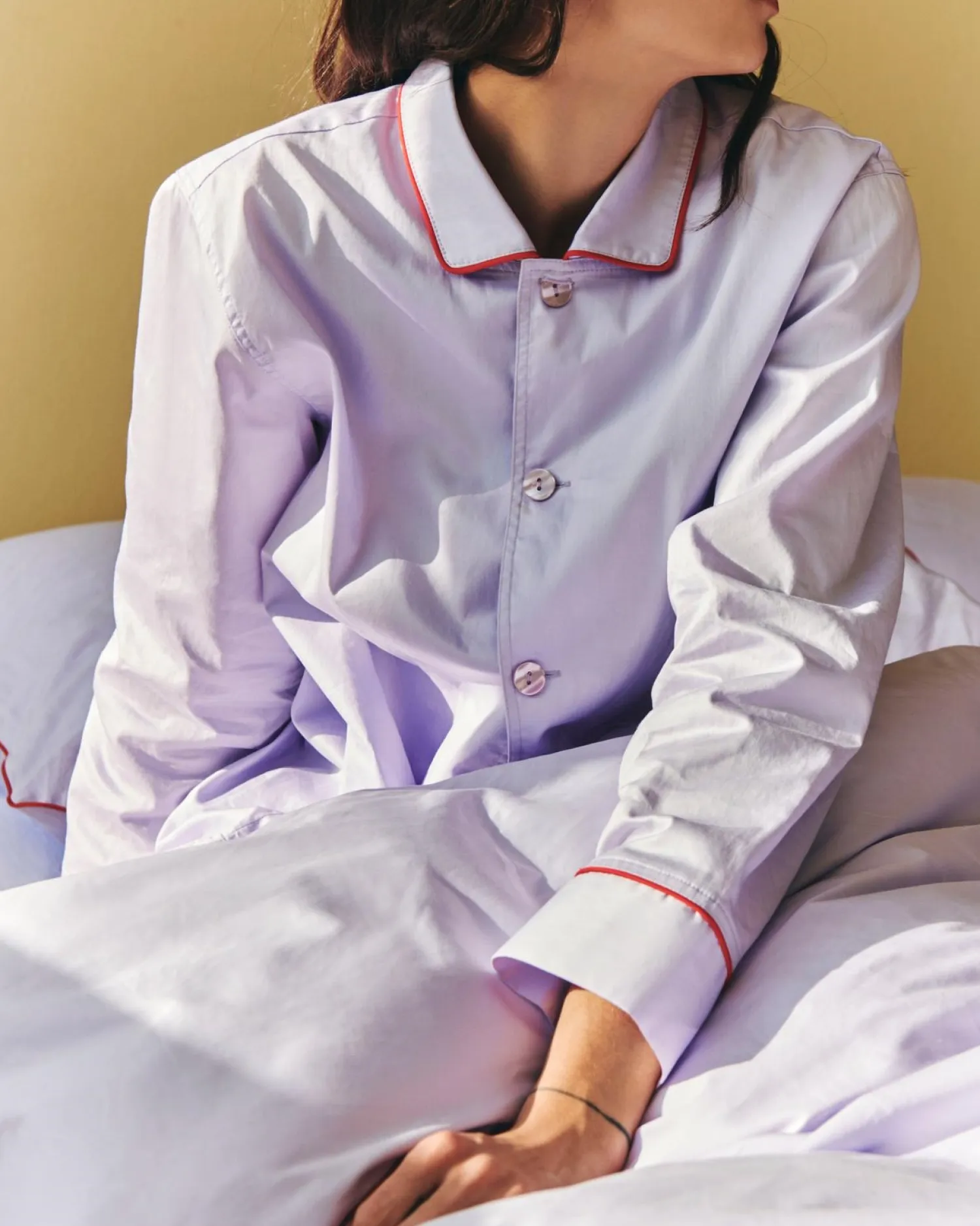 - Outline Pyjama - Langærmet Shirt - S/M - Lavendel*Hay Outlet