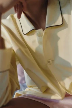 - Outline Pyjama - Langærmet Shirt - M/L - Soft Yellow^Hay Discount