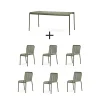 Hay - Palissade sæt - bord + 6 stole - Olive - 6 chairs^ Sale