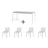 Hay - Palissade sæt - bord + 4 stole - Galvaniseret^ Clearance