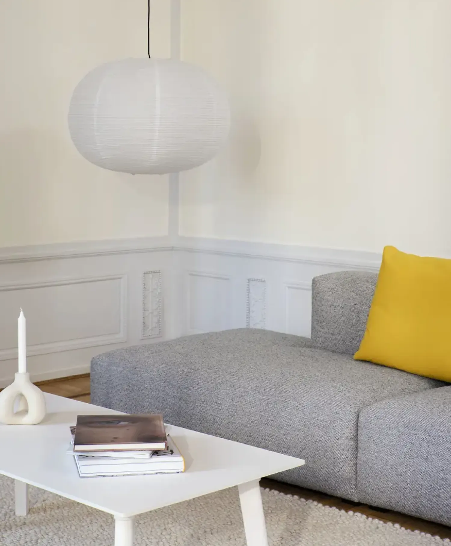 - Paper Shade - Lampeskærm/Rispapir - ELLIPSE CLASSIC - Ø70 cm - Hvid*Hay Best