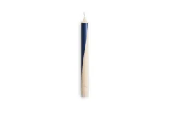 - Pattern Candle - Off-white with blue swirl^Hay Online