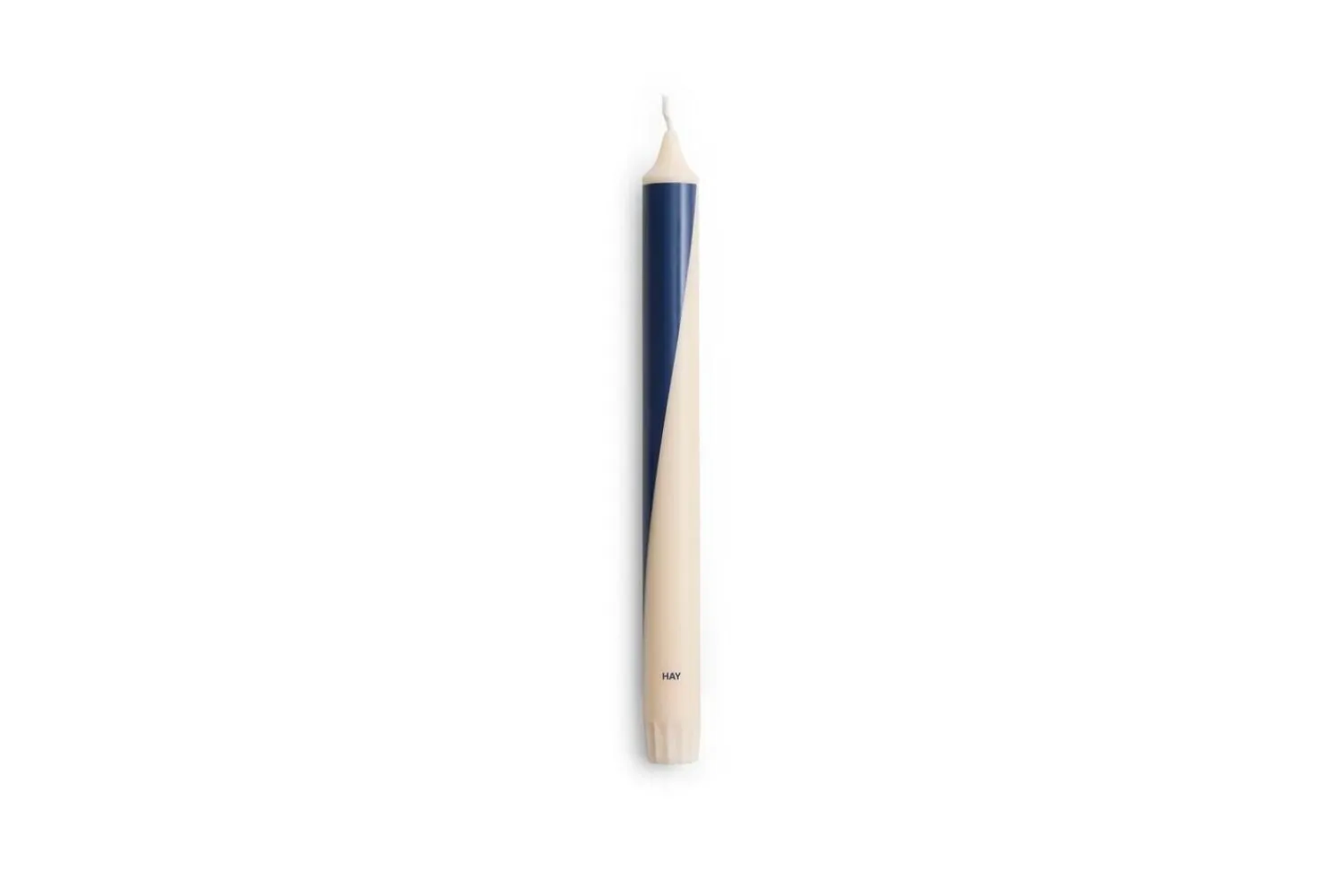 - Pattern Candle - Off-white with blue swirl^Hay Online