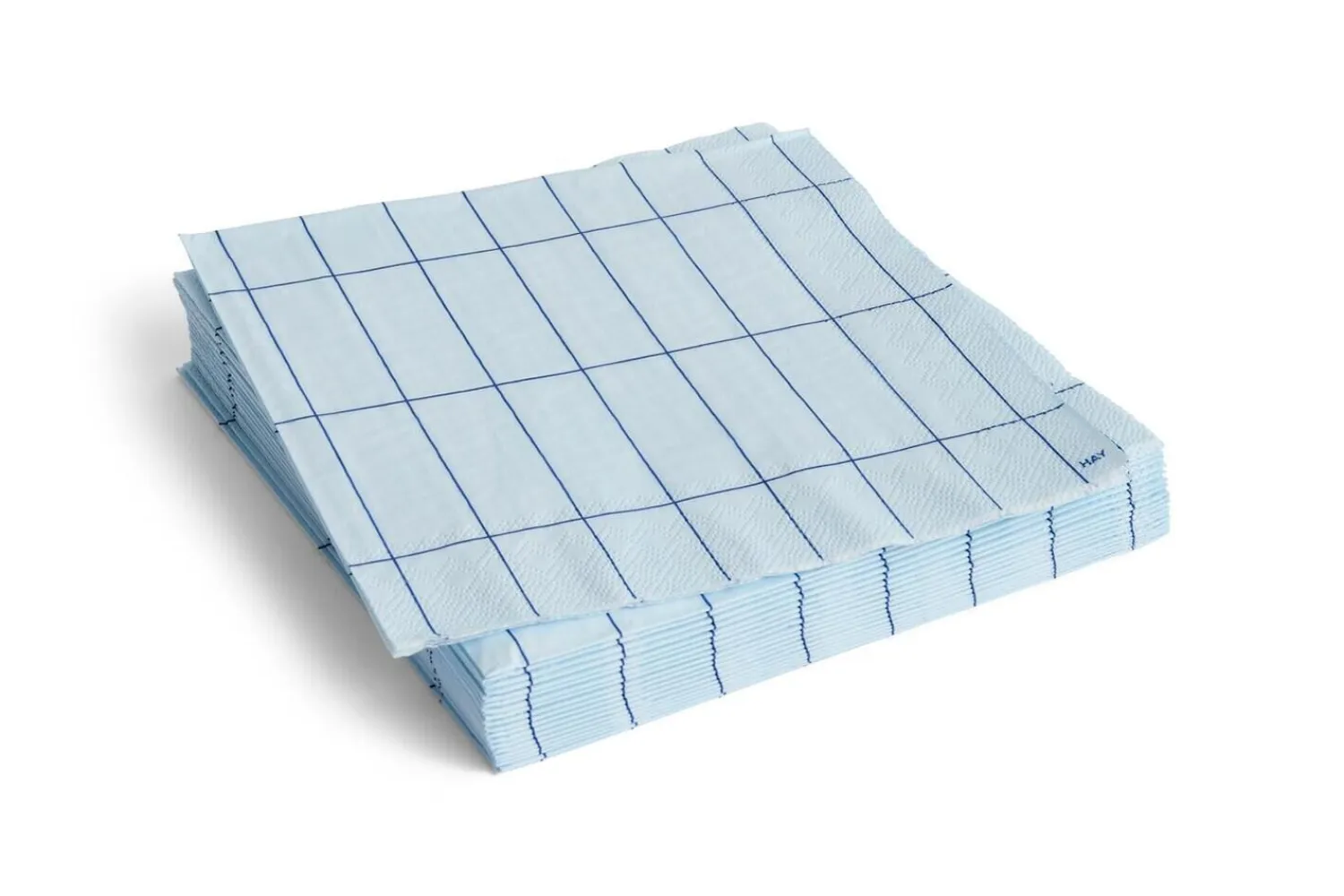 - Pattern Napkins - Light blue and blue grid - Dinner^Hay New