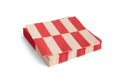 - Pattern Napkins - Off-white and red - Lunch^Hay Best