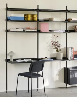 - Reol - Pier System 1061 - 1 kolonne - Sort - 82 X 34 X 209 cm^Hay Outlet