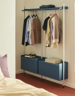 - Reol - Pier System 1061 - 1 kolonne - Blå/Sort - 82 X 34 X 209 cm^Hay Clearance