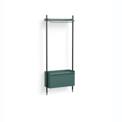 - Reol - Pier System 1001 - 1 kolonne - Blå/Sort - 82 X 34 X 209 cm^Hay Hot