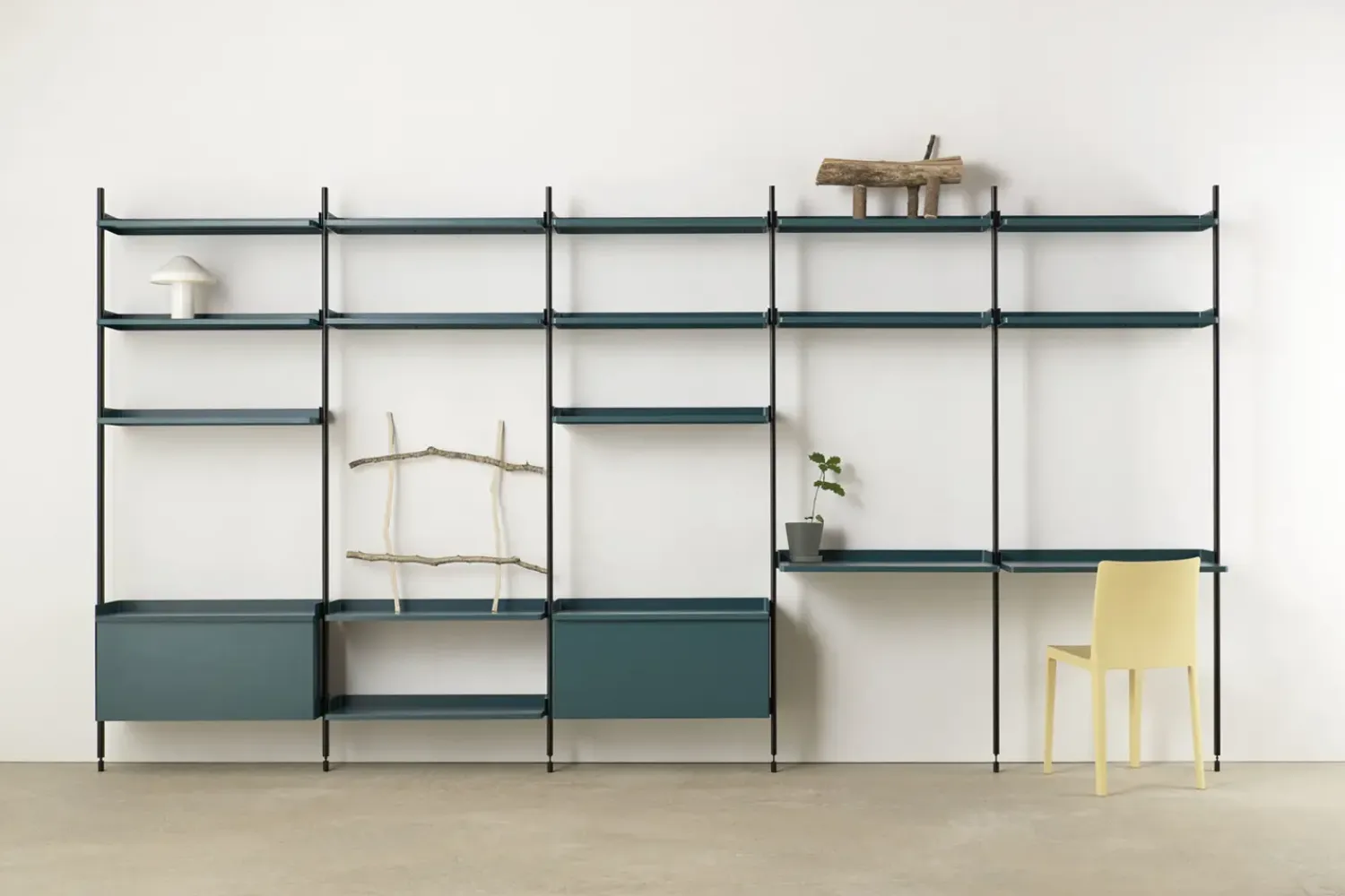 - Reol - Pier System 1001 - 1 kolonne - Blå/Sort - 82 X 34 X 209 cm^Hay Hot