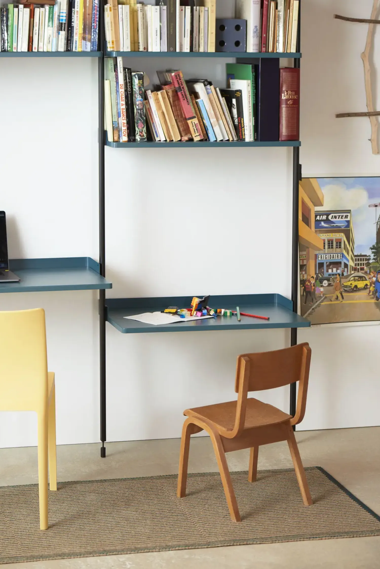 - Reol - Pier System 1001 - 1 kolonne - Blå/Sort - 82 X 34 X 209 cm^Hay Hot