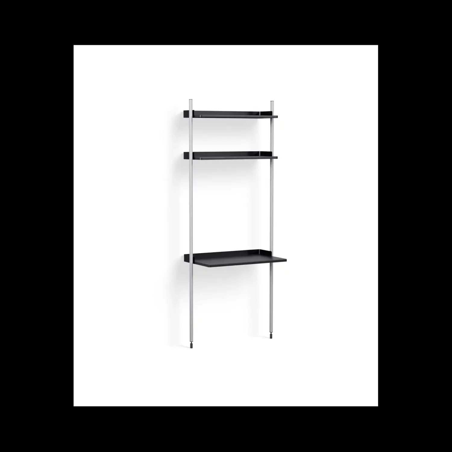 - Reol - Pier System 11 - 1 kolonne - Sort/Stål - 82 X 46,5 X 209 cm^Hay Outlet