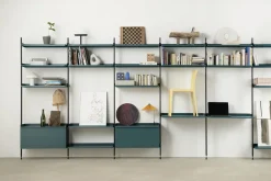 - Reol - Pier System 1001 - 1 kolonne - Sort - 82 X 34 X 209 cm*Hay Outlet