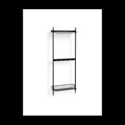 - Reol - Pier System 1041 - 1 kolonne - Sort/Antracit - 82 X 31,5 X 209 cm*Hay Online