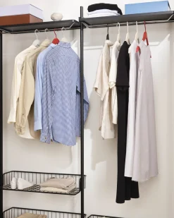 - Reol - Pier System 1041 - 1 kolonne - Sort/Antracit - 82 X 31,5 X 209 cm*Hay Online