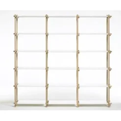 - Reol - Woody High nature/white - natur/hvid reol med 15 hylder^Hay Hot