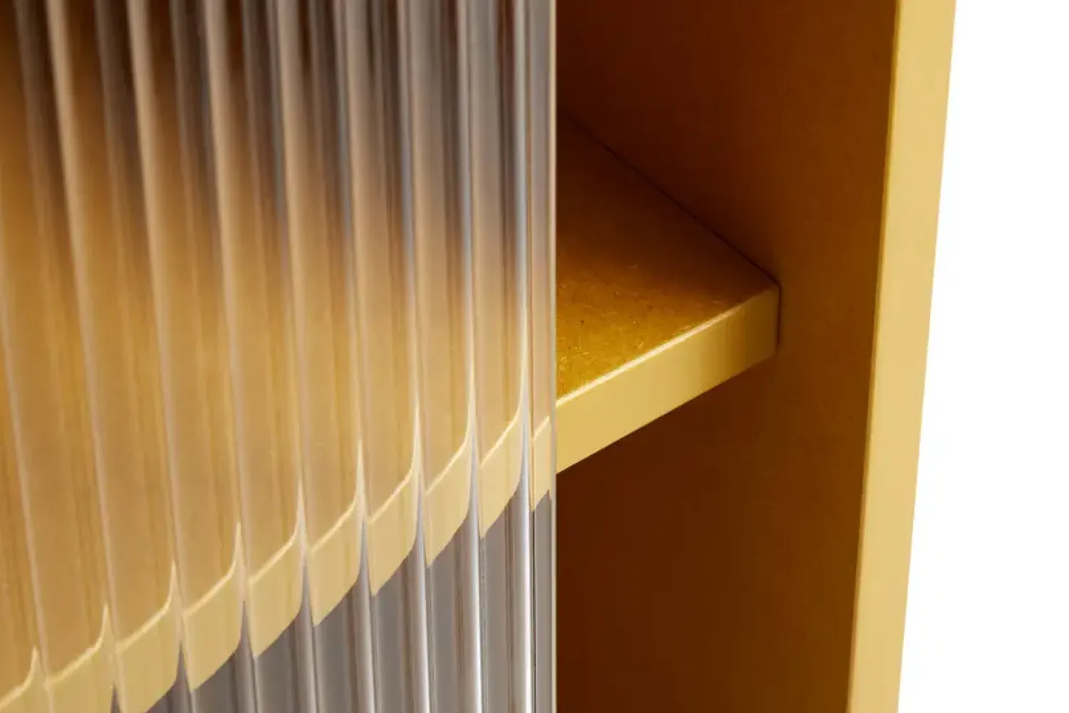 - Reol til Gulv med Glaslåger - Colour Cabinet - Gul - Høj model, B75 X D39 X H130 cm*Hay New