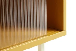 - Reol til Gulv med Glaslåger - Colour Cabinet - Gul - Høj model, B75 X D39 X H130 cm*Hay New