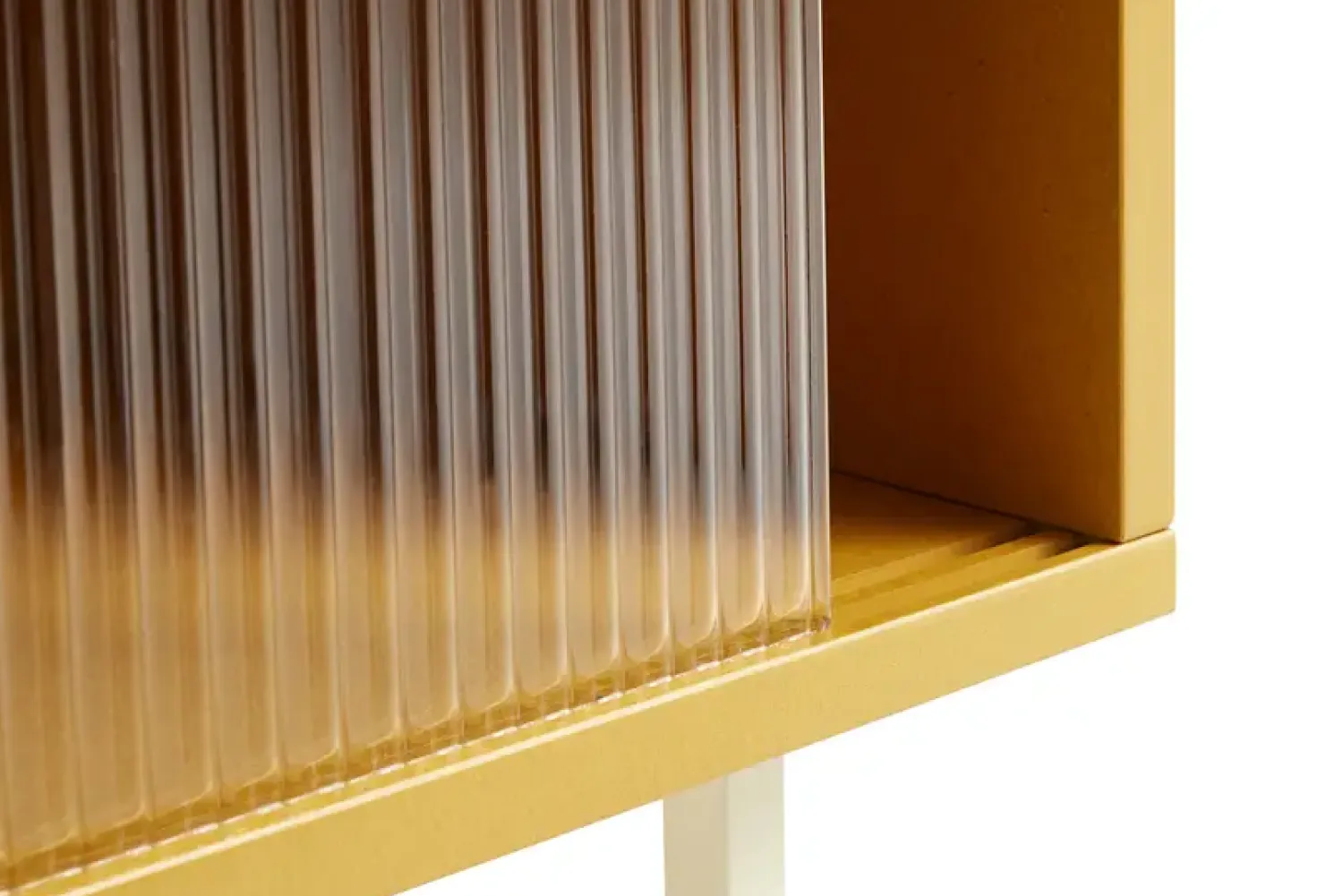 - Reol til Gulv med Glaslåger - Colour Cabinet - Gul - Høj model, B75 X D39 X H130 cm*Hay New