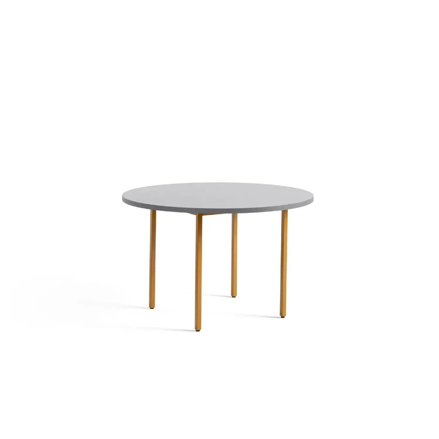 - Rundt Bord Ø120 cm - Two-Colour - Lysegrå bordplade og okkergule stål ben*Hay Sale
