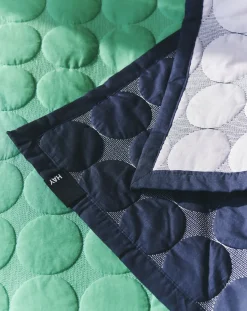 - Sengetæppe - Mega Dot - Organic - Sea Green - 235x245^Hay Hot