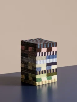 - Servietter - Lunch - 20 stk. 33x33 cm - Lyserød/Mørkeblå Striber*Hay Discount