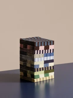 - Servietter - Lunch - 20 stk. 33x33 cm - Sand/Cream Striber^Hay New