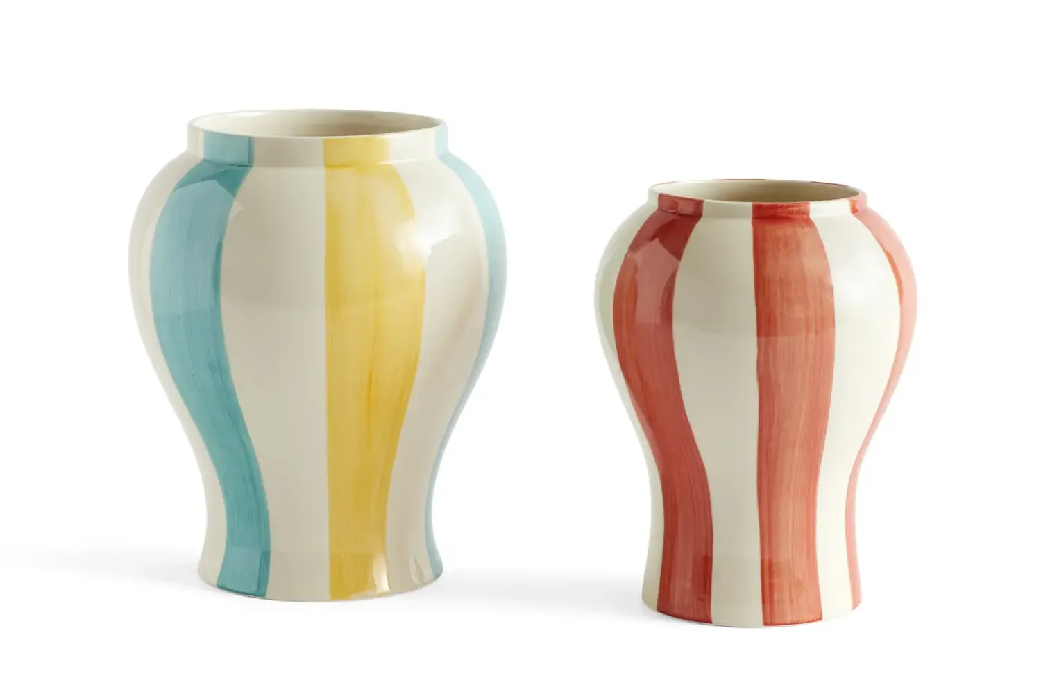 - Sobremesa Stribe Vase - Small - Rød^Hay Sale