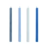 - Square Candle - Blues, Set of 4^Hay Outlet