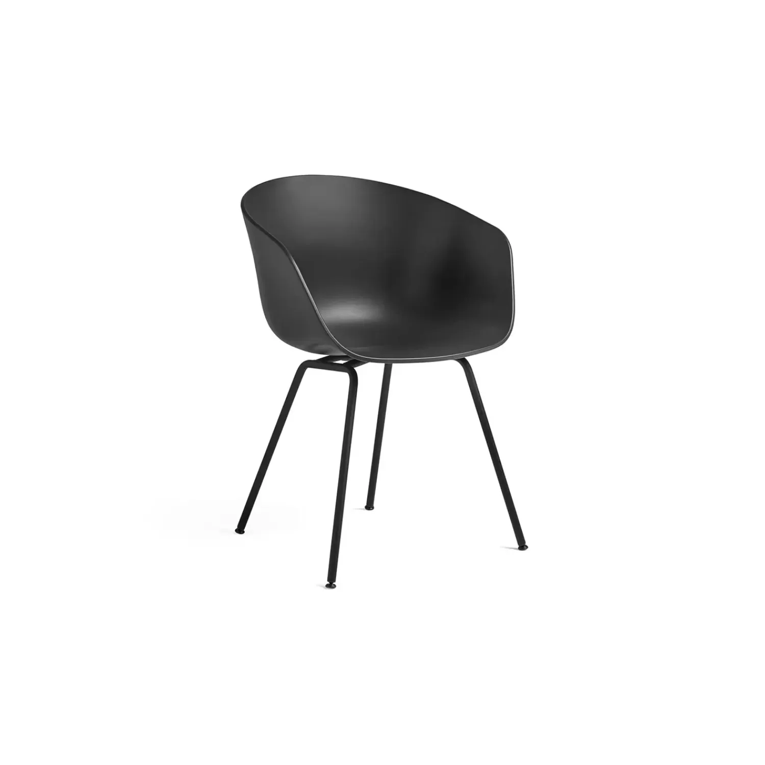 - Stol AAC26 - Soft sort med sorte ben - about a chair AAC 26^Hay Discount