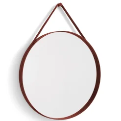 - "Strap Mirror" Spejl Ø70 cm - Rød^Hay