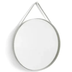 - "Strap Mirror" Spejl Ø70 cm - Lys grå*Hay Best