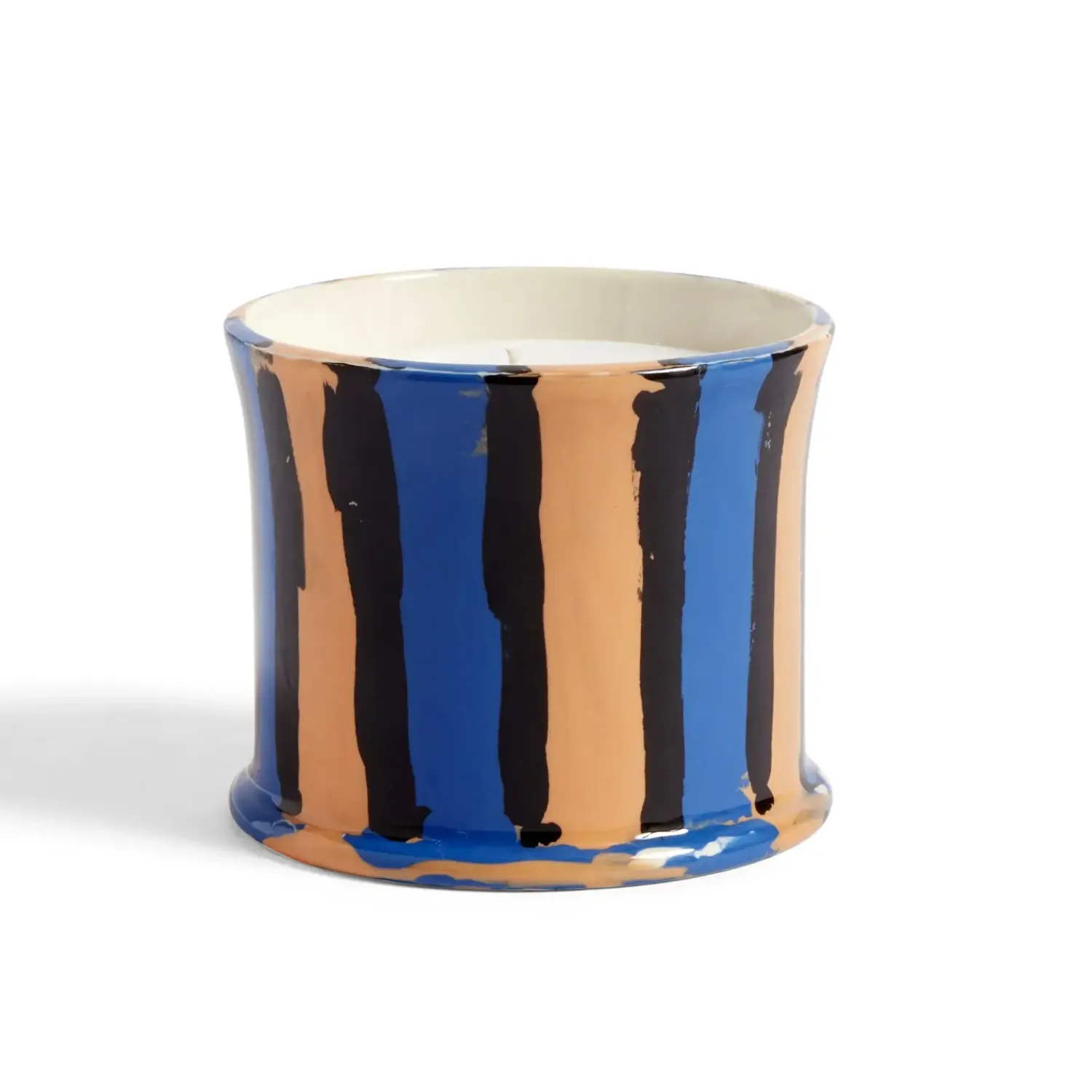 - Stripe Scented Candle, Mint Leaf*Hay