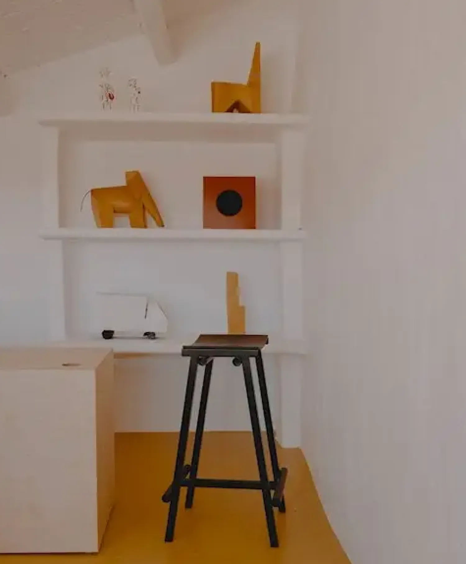 - Taburete 8 Bar Stool - Black - Black Lacquered Oak Veneer Seat - Høj model 75 cm*Hay Hot