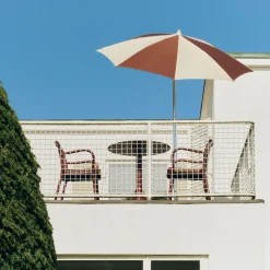 - Terrazza Parasol - Square - Hvid/burgundy*Hay
