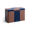 - Tin Container - Brown and midnight blue^Hay Hot