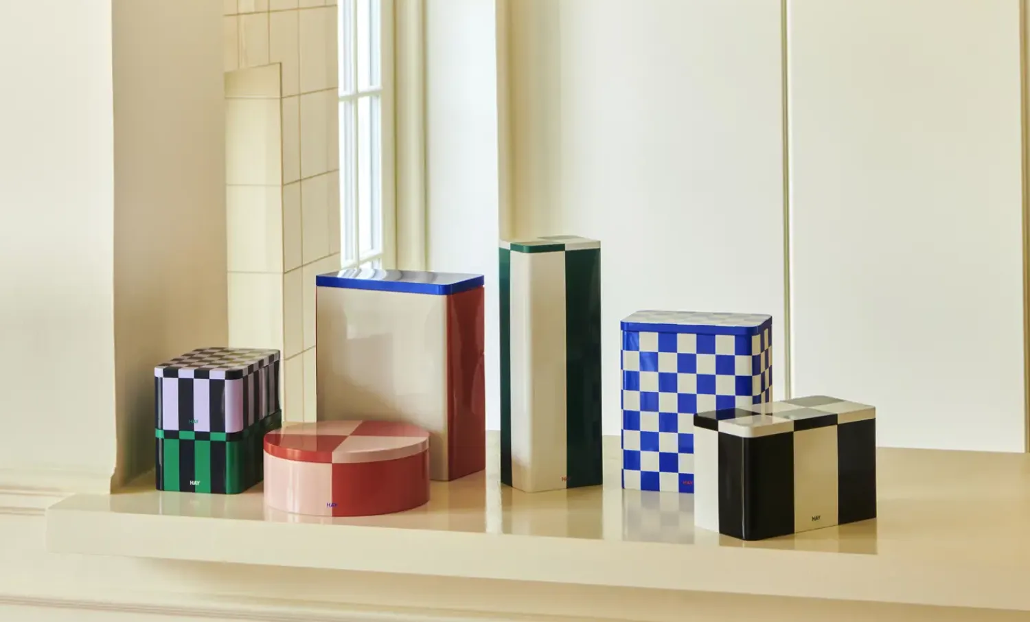 - Tin Container - Small - Green/Dark Blue*Hay Hot