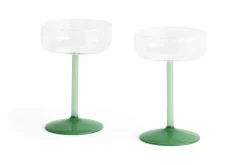 - Tint Coupe Glass - Clear, jade light green and jade dark green^Hay Outlet