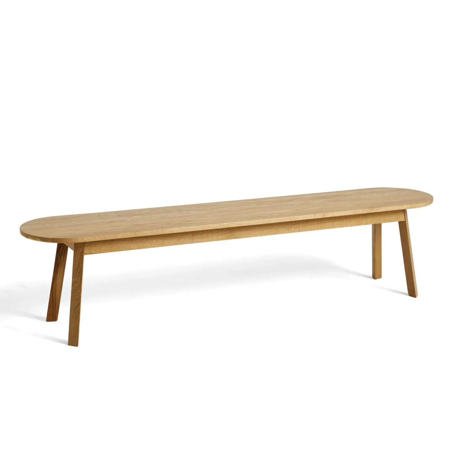 - Triangle Leg Bench - Eg med vandbaseret lak - L200*Hay Outlet