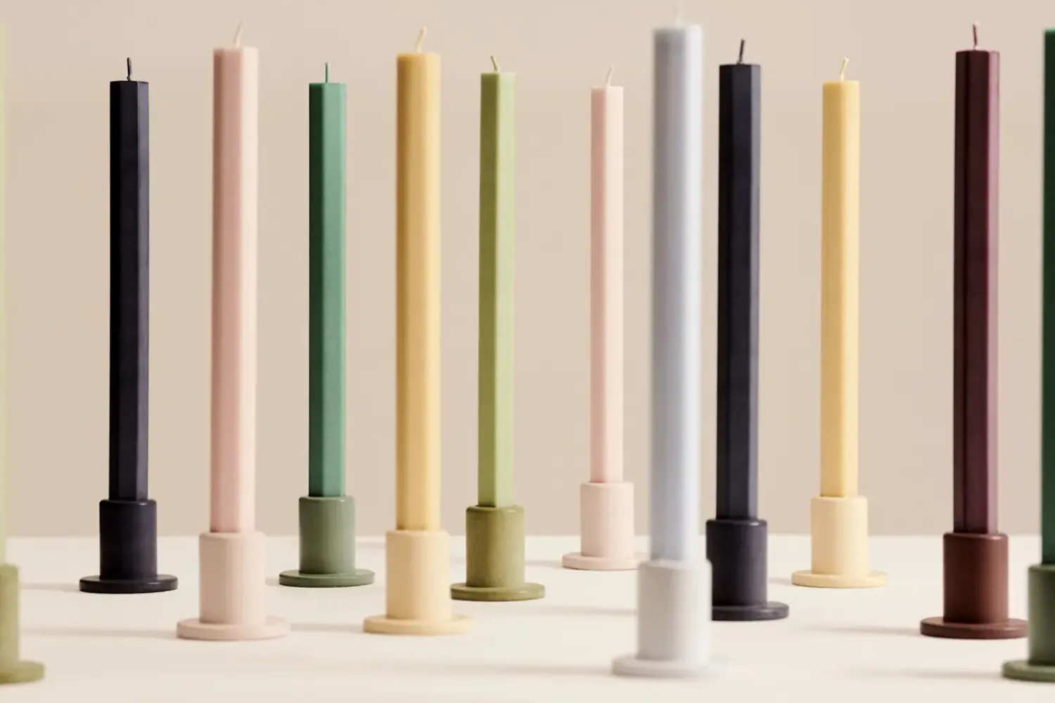 - Tube Candleholder S - Concrete - Lime Gul^Hay Clearance