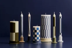 - Tube Candleholder S - Concrete - Lys blå^Hay Best