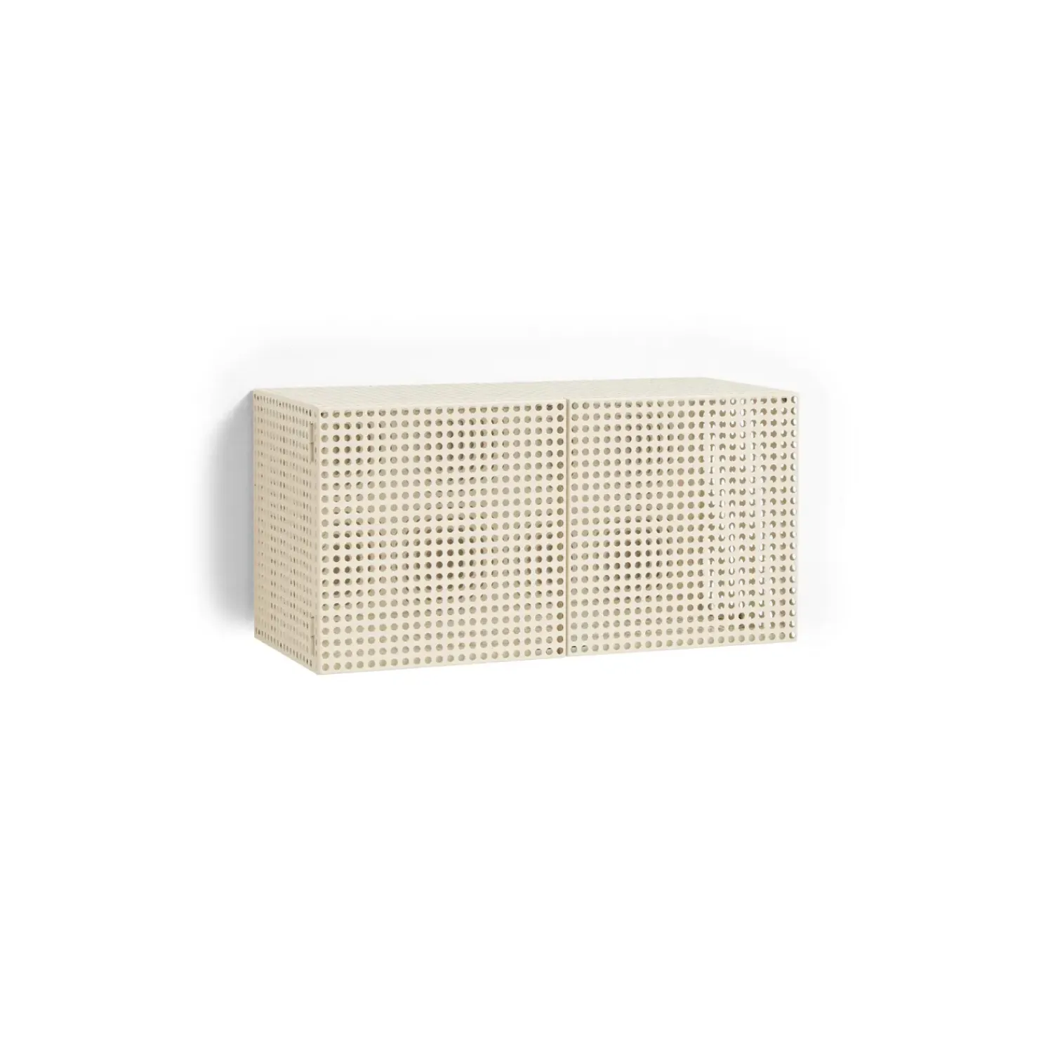 - Vægskab - Perforated Cabinet Wall - Small - Eggshell - H45 x B89 x D40*Hay New