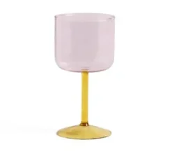 - Vinglas - Tint Wine Glass - Set of 2 / Pink and Yellow*Hay Best