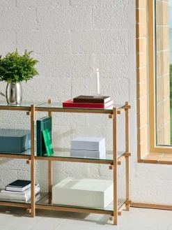 - Woody Shelving 2.0 Column Low - Klar Glas/Eg - 9 hylder^Hay Online