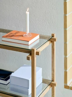 - Woody Shelving 2.0 Column Low - Klar Glas/Eg - 9 hylder^Hay Online