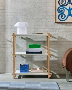 - Woody Shelving 2.0 Column Low - Hvid/Eg - 3 hylder^Hay Sale