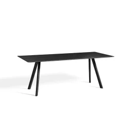 bord - CPH30 table 200 x 90 cm - bordplade sort linoleum/ben sort eg (vandbaseret lak)^Hay Best